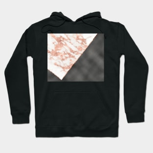 Rose gold on black onyx leather Hoodie